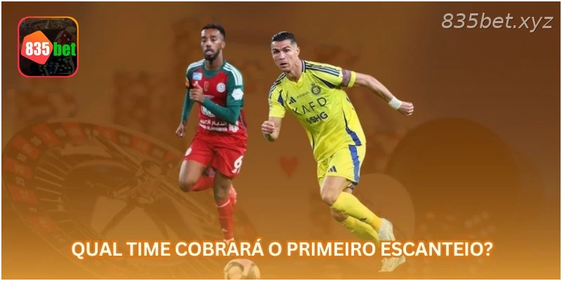 Qual time cobrará o primeiro escanteio?